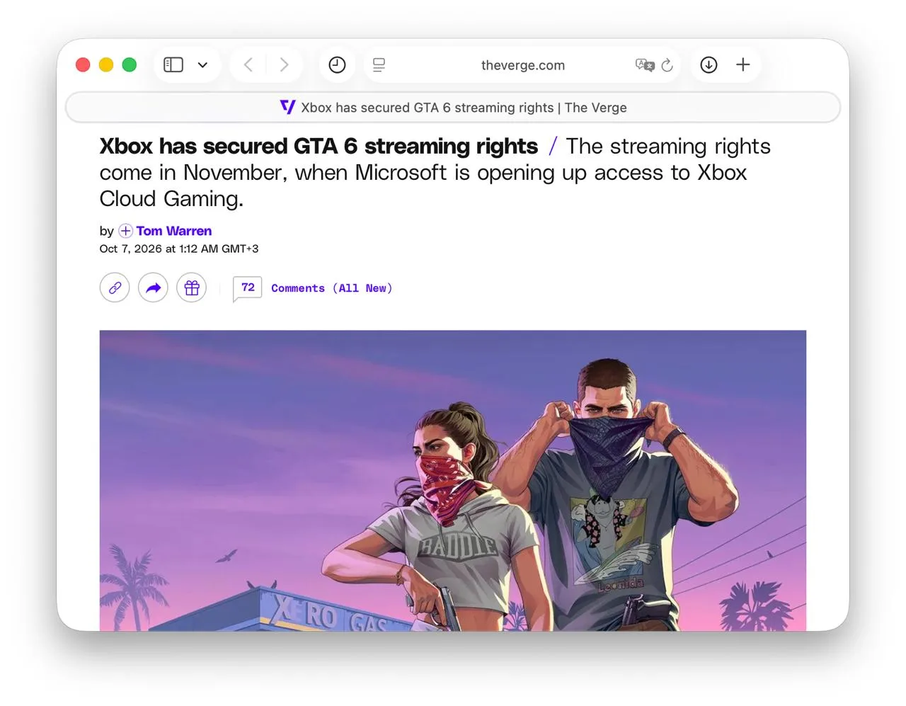 GTA VI можно будет запустить на ПК уже в день релиза? Журналисты The Verge выяснили, чт...
