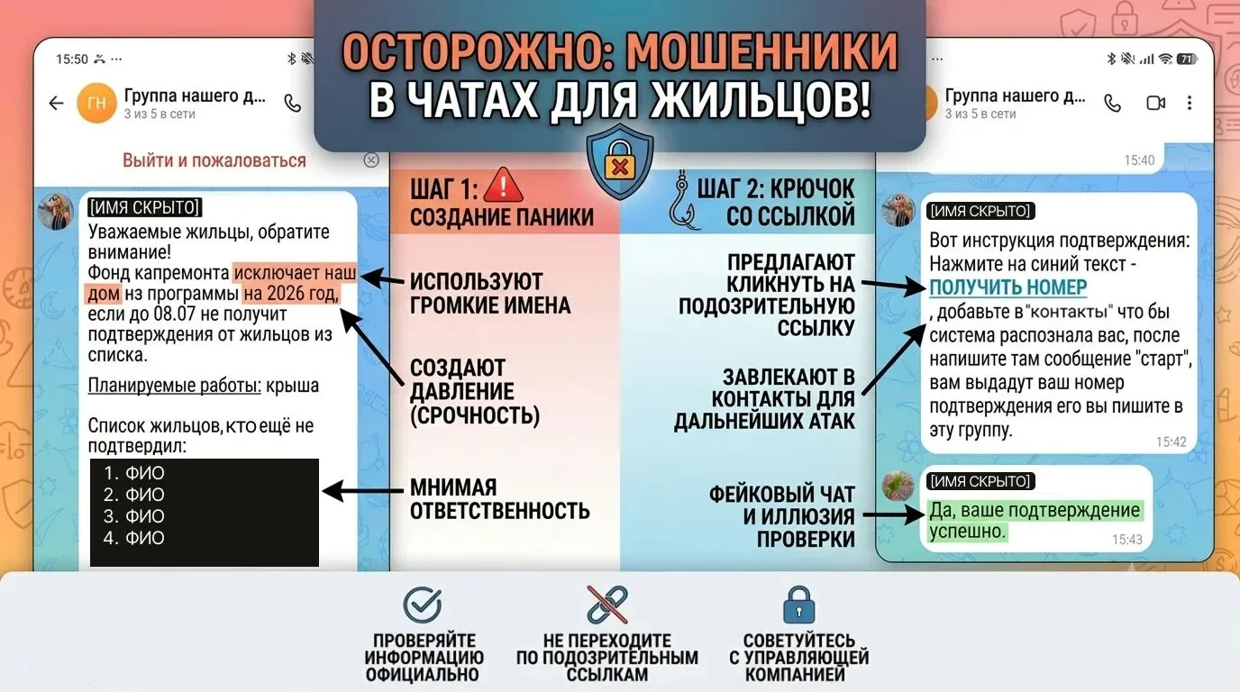 Осторожно! Зафиксированы случаи мошенничества под видом проведения капитального ремонта.