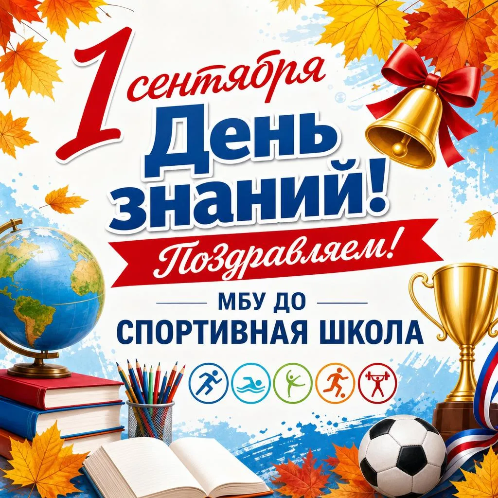 🔔С Днем знаний! Поздравляем спортсменов, тренеров и родителей с началом нового учебног...