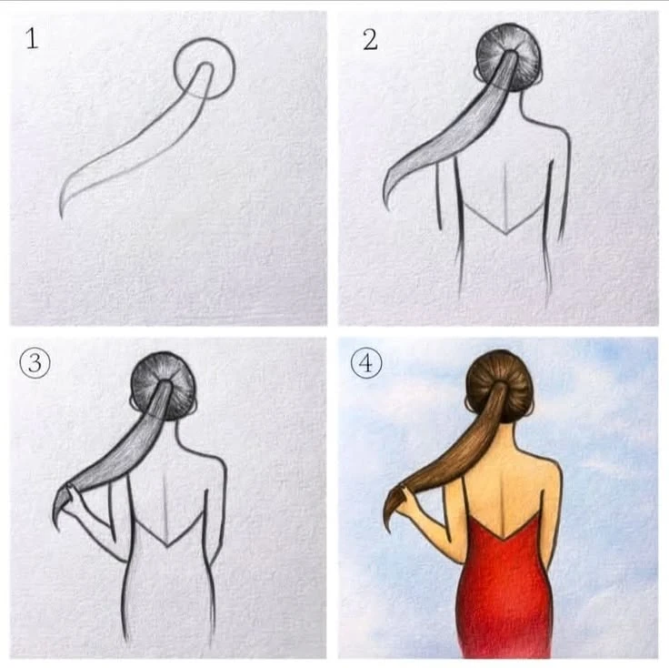 #темадлярисунка #девочки #рисование #девушкавплатье #творчество