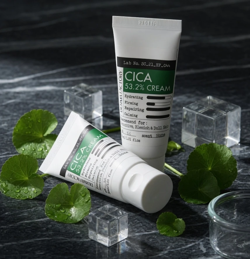 🌿 DERMA FACTORY Cica 53.2% Cream – мгновенное успокоение и восстановление для чувствит...