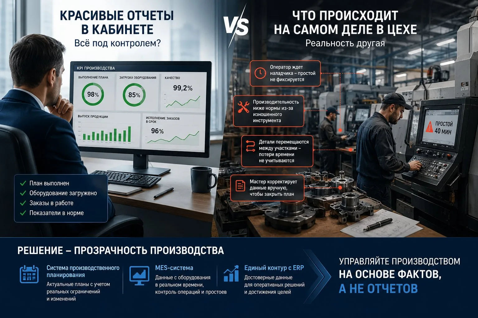 Почему красивые отчеты не всегда отражают реальную ситуацию в цехе.