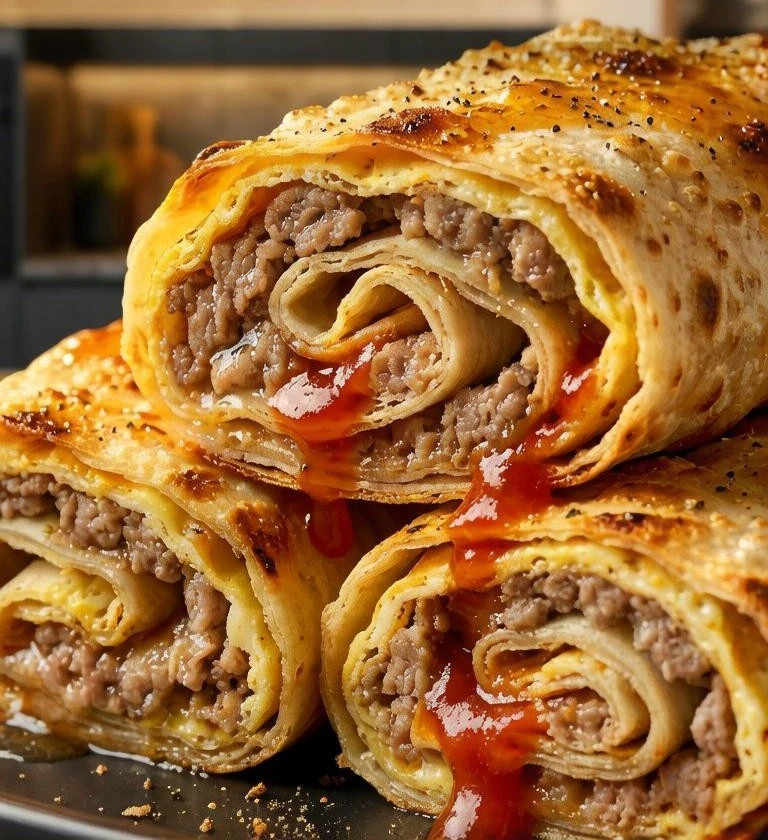 ❤ ​Такие трубочки с мясом идеально подходят и для завтрака и для перекуса и даже для уж...