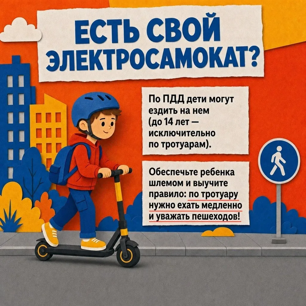📢 Родители, помните: арендовать электросамокаты можно только с 18 лет. Объясните это детям ради их ж