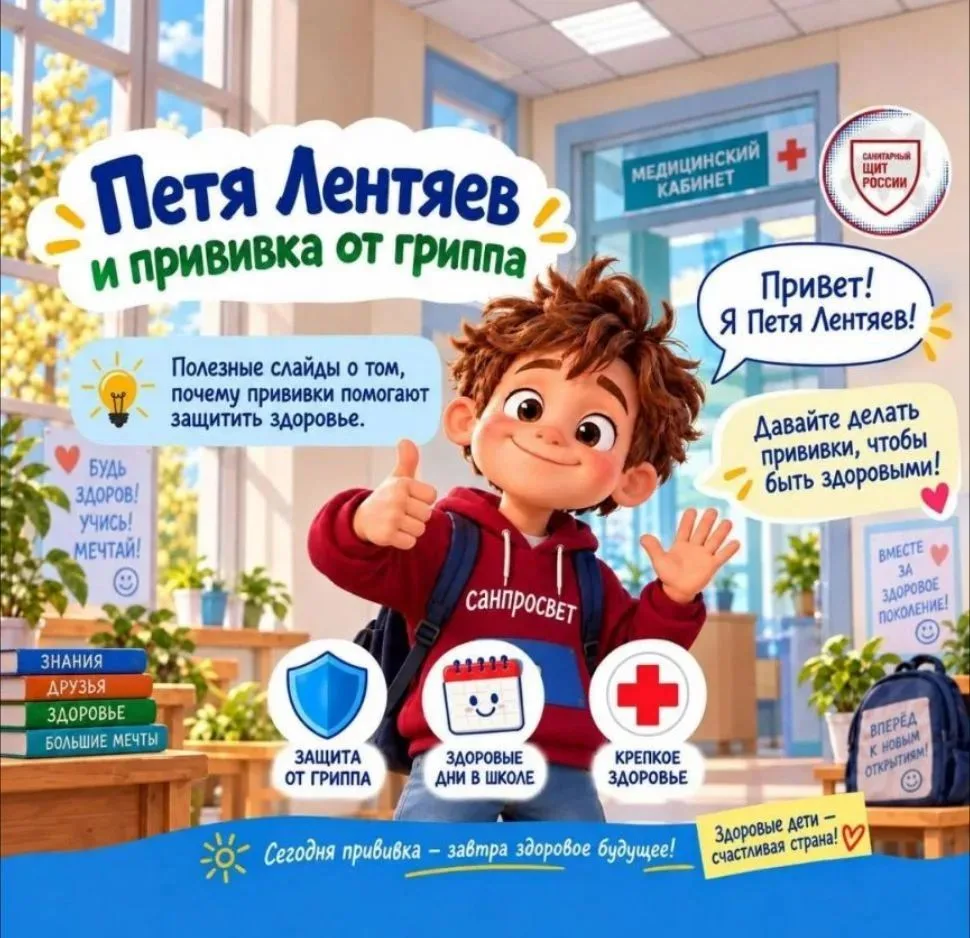 Важная информация для родителей: прививка — лучшая защита от гриппа!