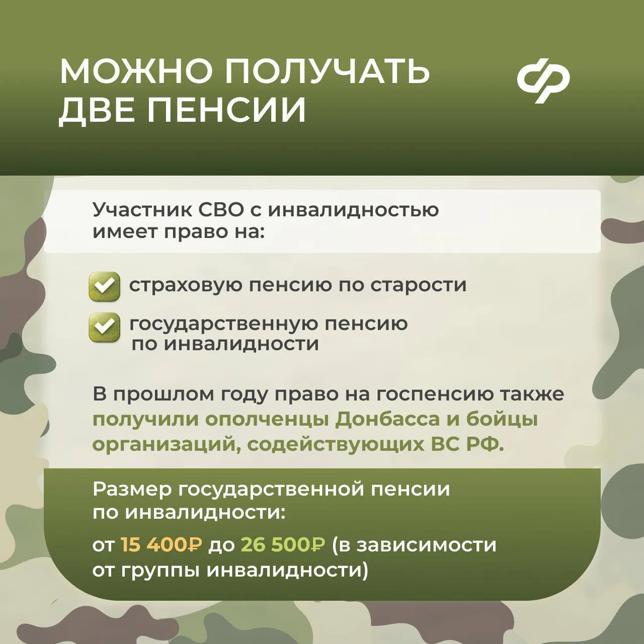 ❗️ Меры поддержки участникам СВО   Отделение СФР по Амурскрй области предоставляет 28 мер социальной