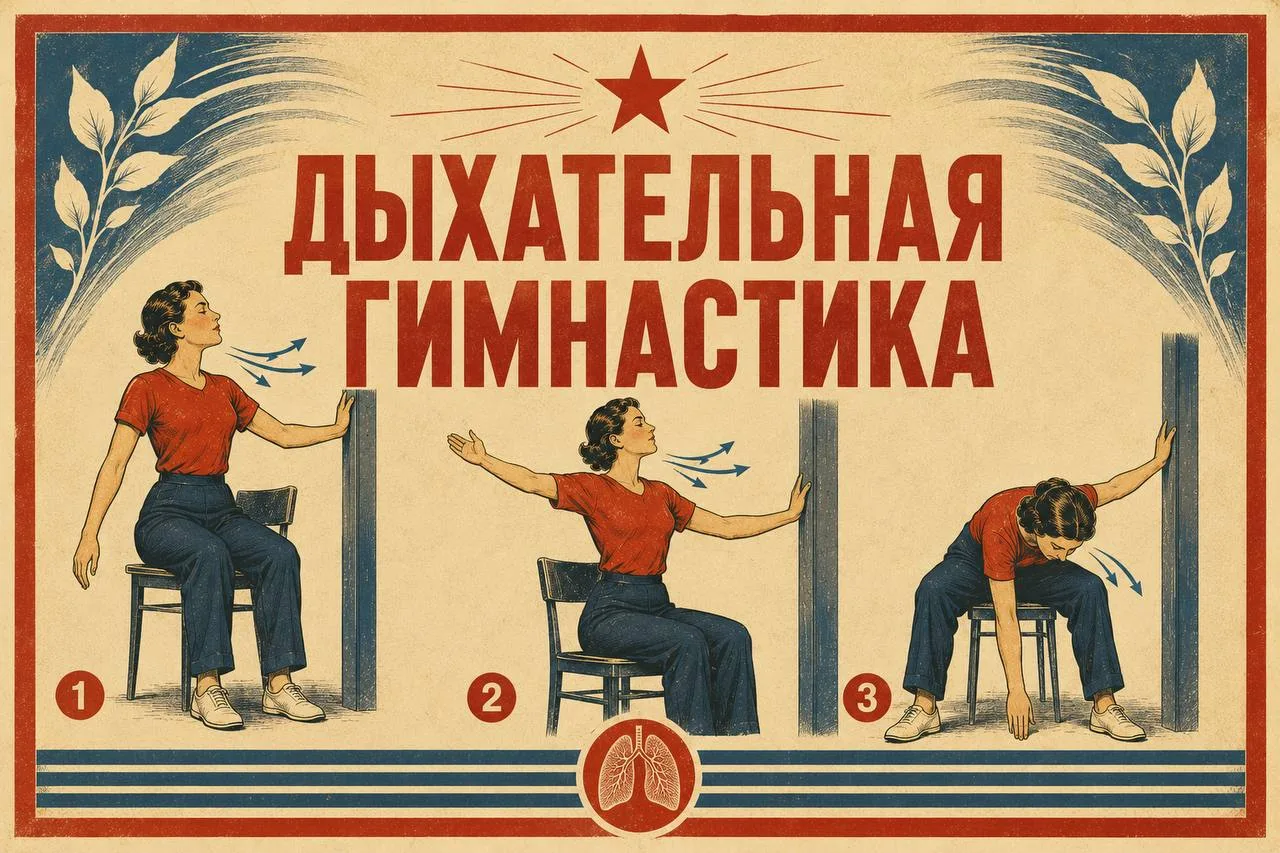 Простая дыхательная гимнастика, которой нас учили в СССР 🥇