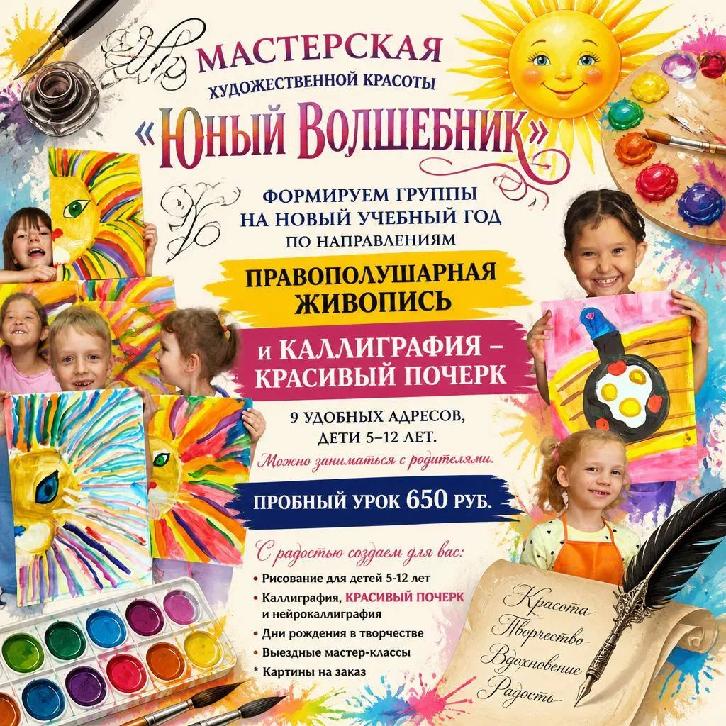 ХУДОЖКА ФОРМИРУЕТ ГРУППЫ НА НОВЫЙ УЧЕБНЫЙ ГОД! ✨