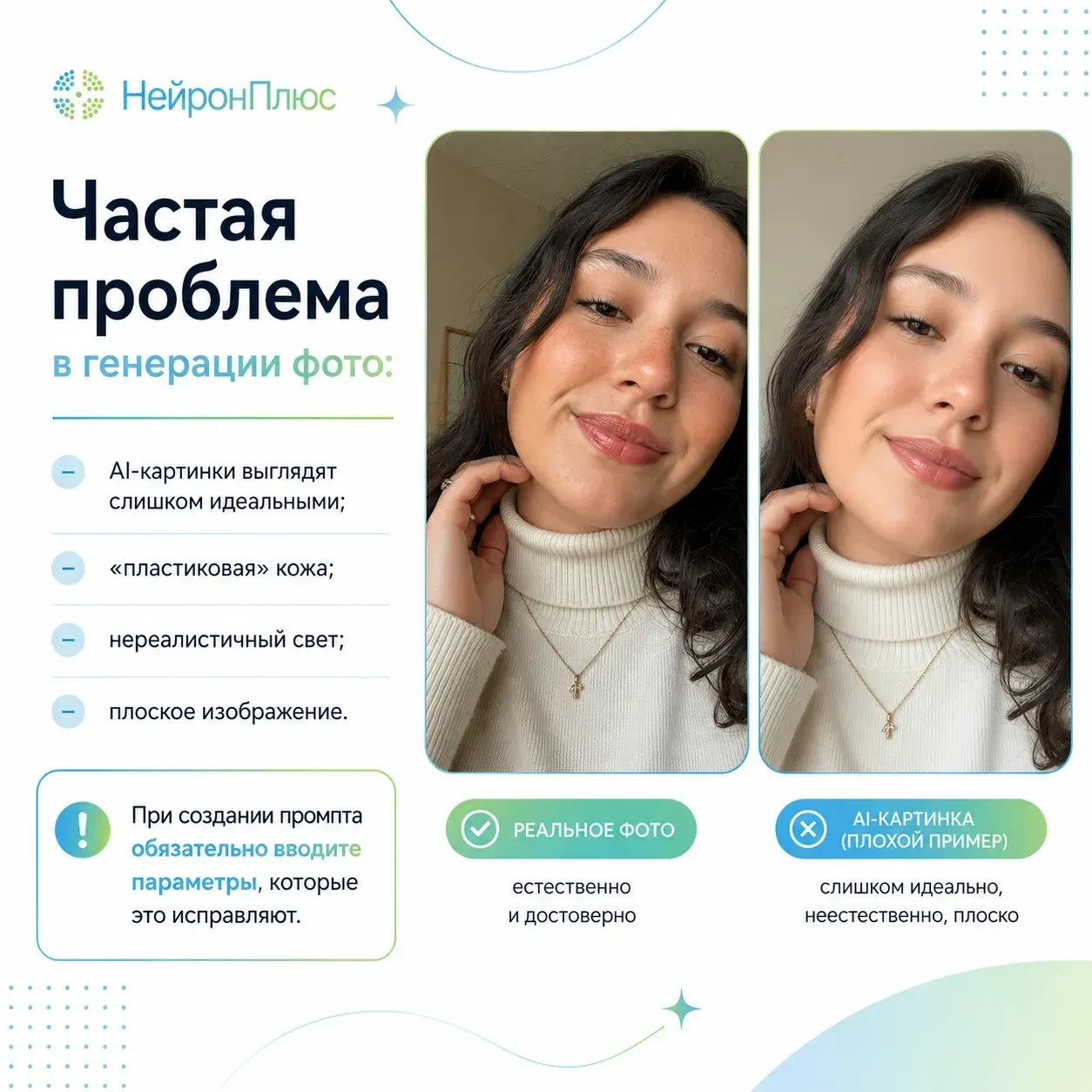 Почему AI-фото часто выглядят ненастоящими?