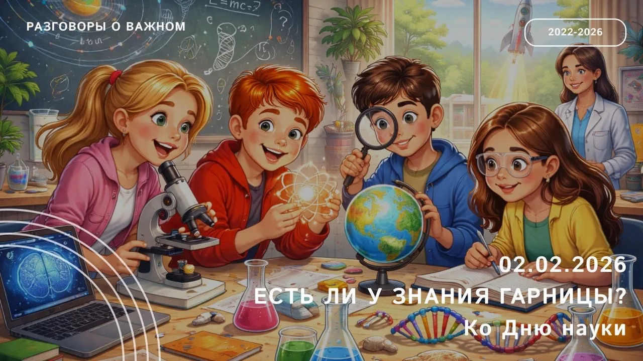 02 февраля занятие «Разговоры о важном» будет посвящено теме «Есть ли у знания границы?...