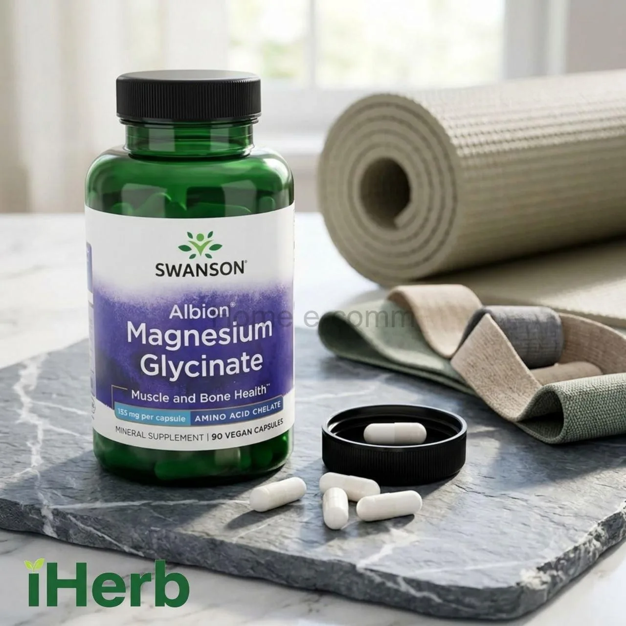 🌿🌿iHerb
Глицинат магния, 133 мг
1050₽ + вес
90 шт.
✅Веганские капсулы с глицинатом магния, предназ