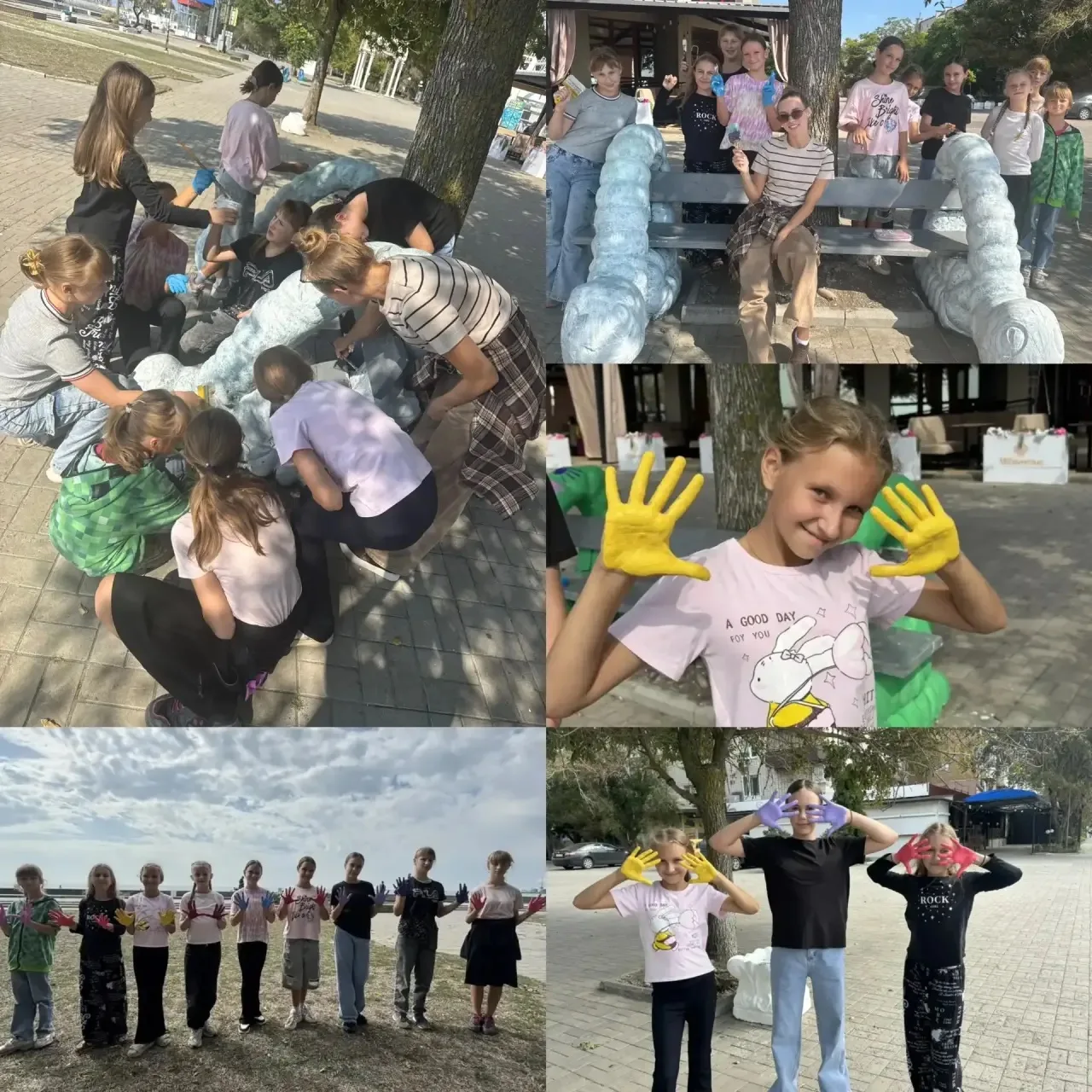 🎉 Городской проект в Бердянске: лавочки-животные оживают на Приморской площади! 🎉
