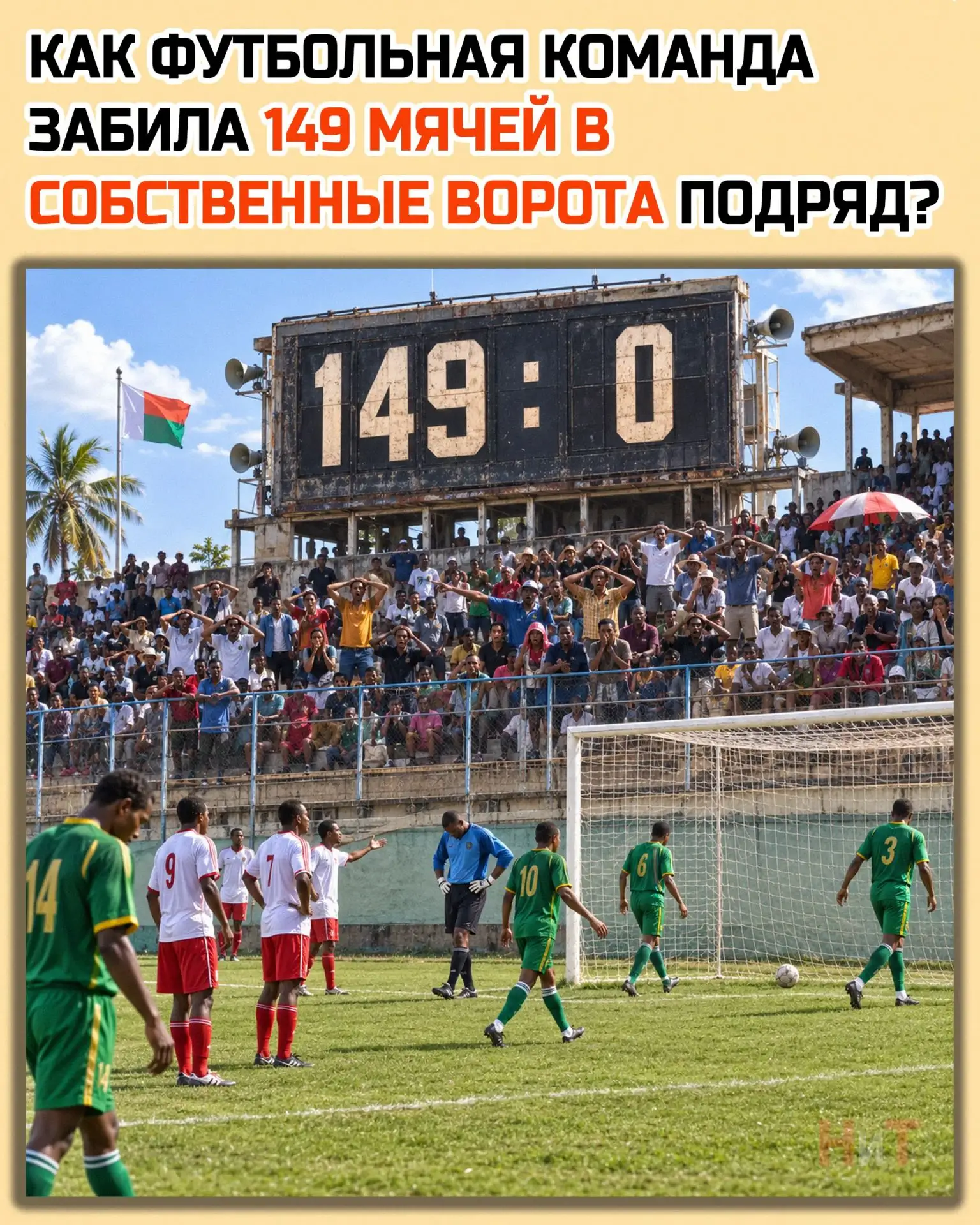 ⚽ Самый крупный счёт в футболе появился в матче, где победители почти не атаковали. «АС Адема» получ