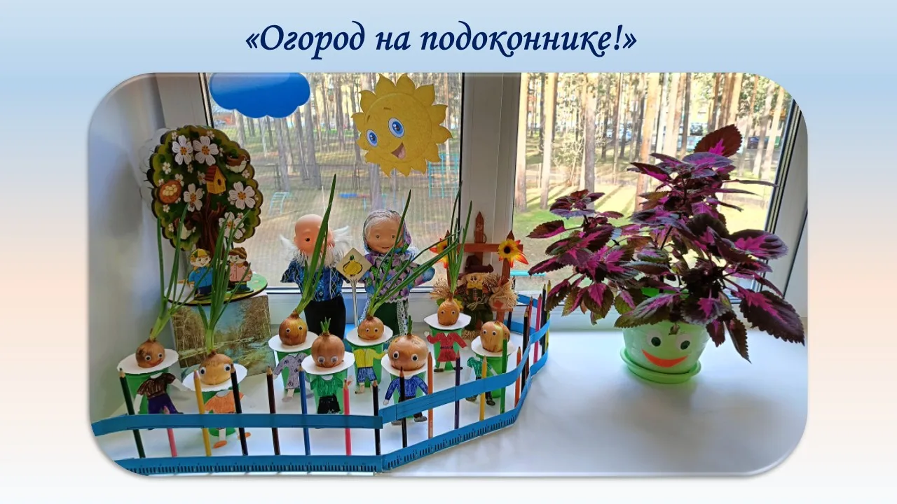 Огород на подоконнике в детском саду является любимым занятием, особенно зимой и весной...