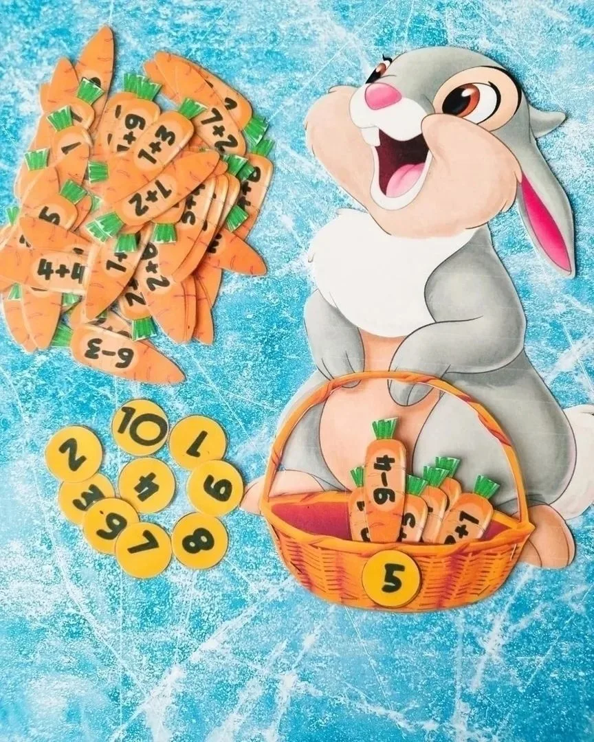 Дидактическая игра "Накорми кролика"