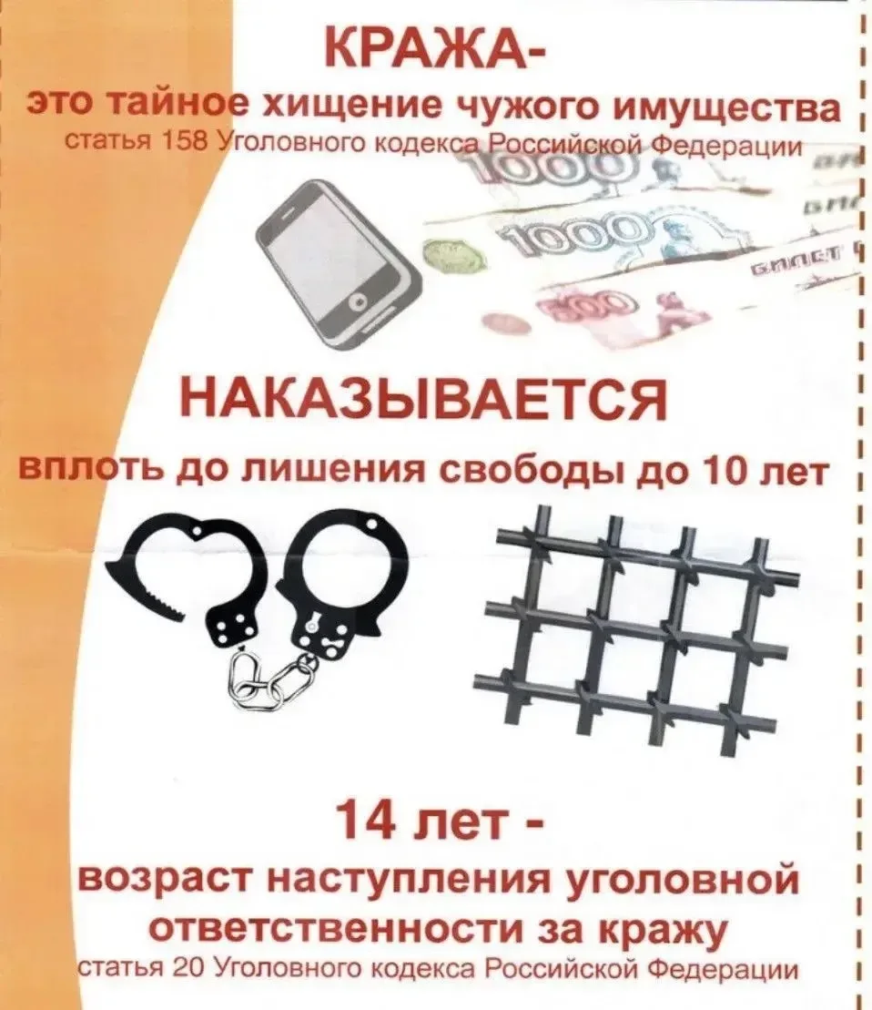 Последствия совершения кражи!!!