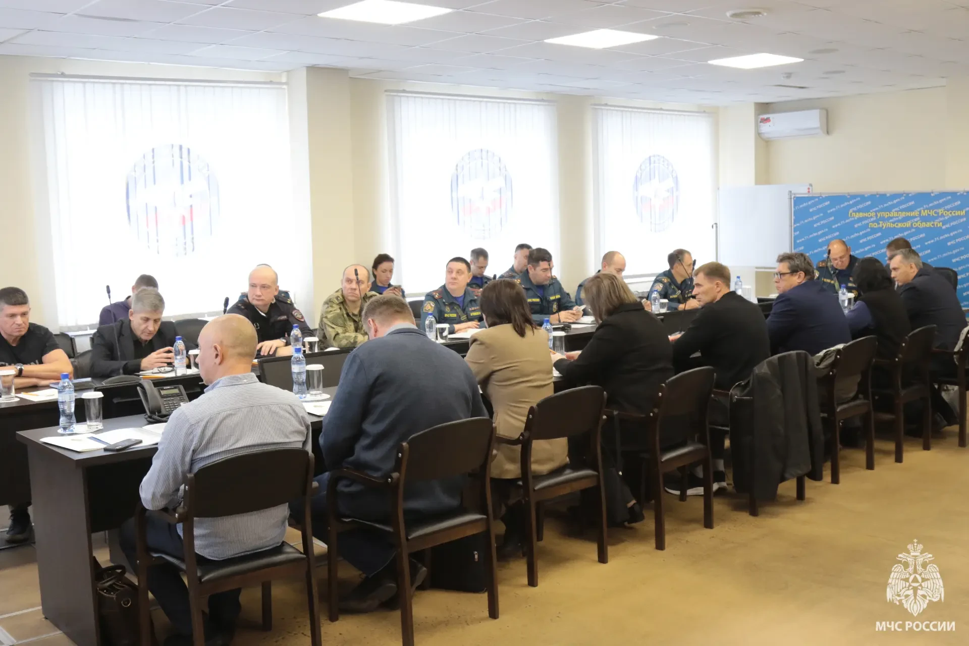 🛡️ В МЧС Тульской области обсудили тренировку по гражданской обороне