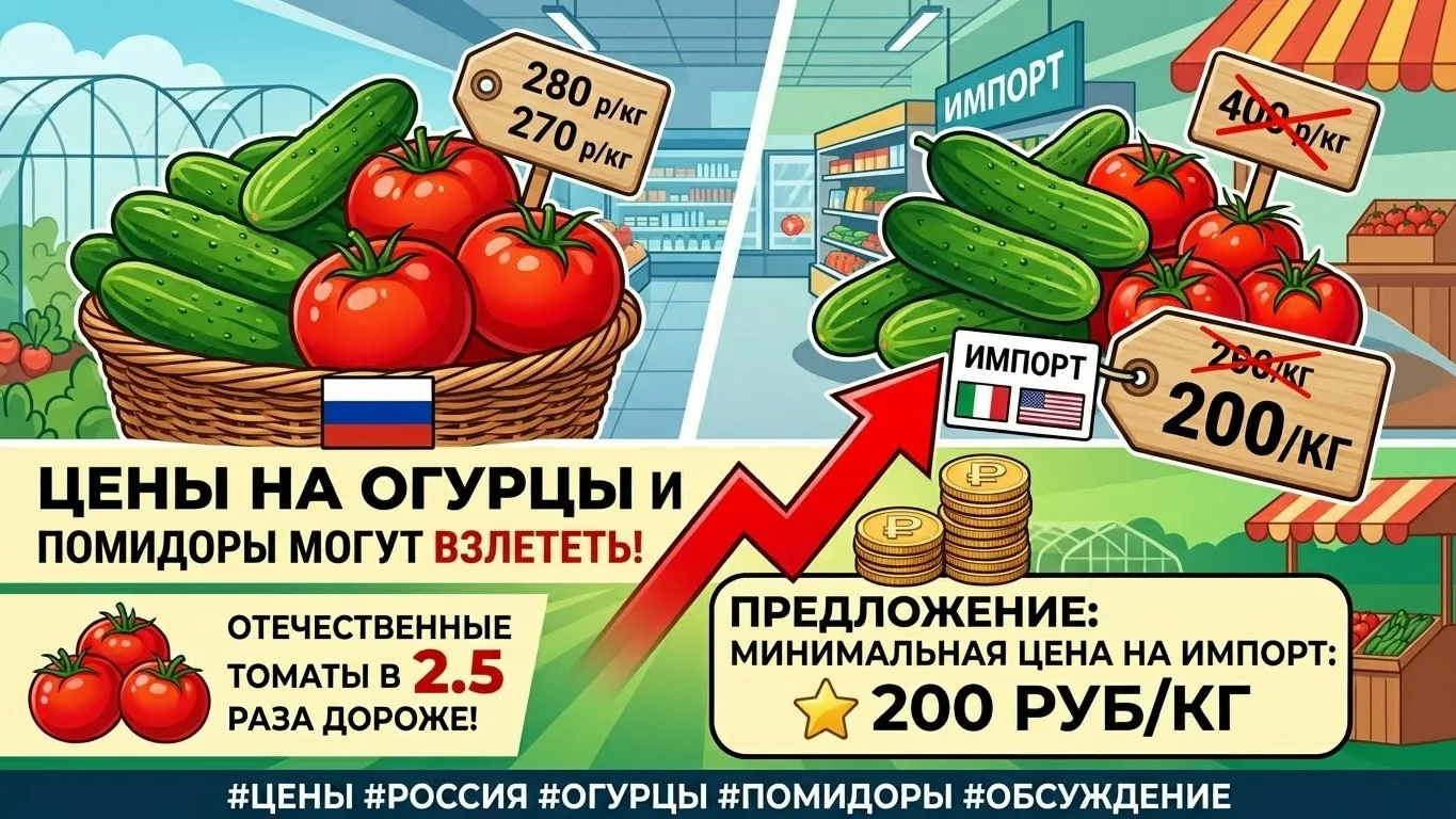 🍅 Огурцы и помидоры в России могут взлететь в цене!