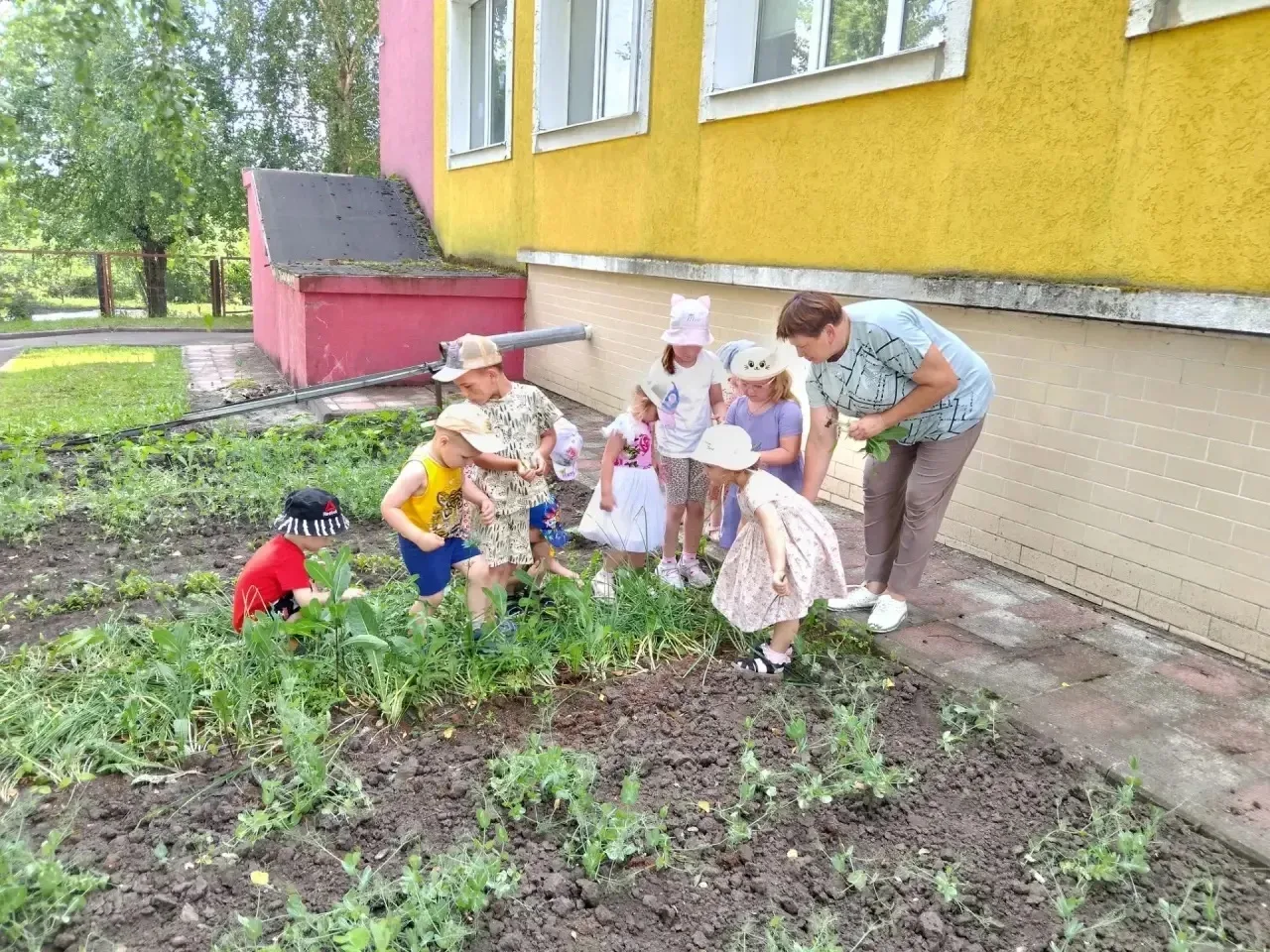День труда в детском саду.
На этой неделе в нашем детском саду прошел день труда. Целью которого явл