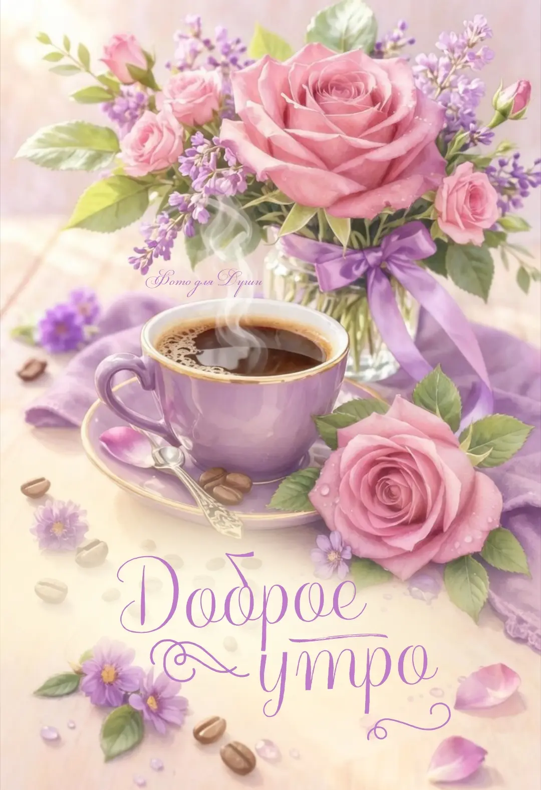 ДОБРОЕ  УТРО
🌸💜🍃🌸💜🍃🌸💜🍃🌸
Пусть это утро будет ясным, 
Согретым в солнечных лучах! 
Пусть бу