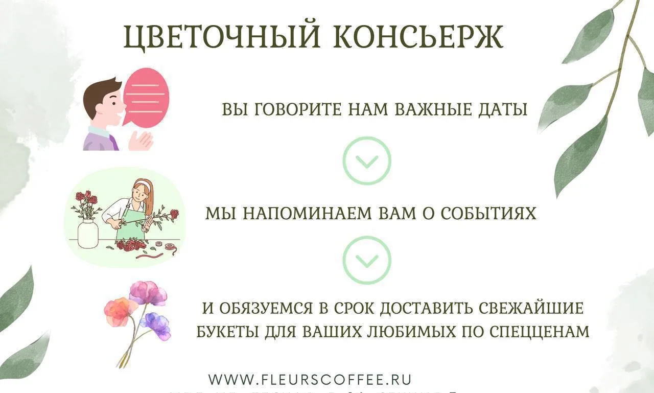 Цветочный консьерж: Ваши памятные даты в цветах! ✨