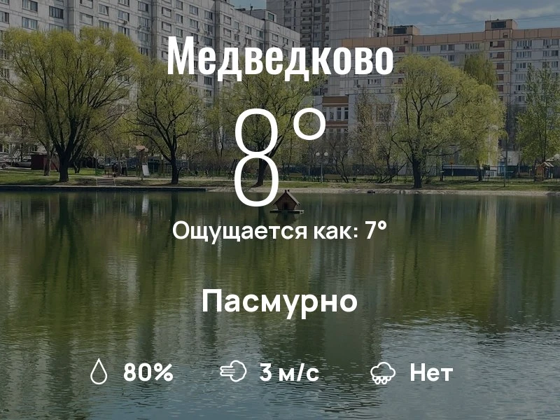 Что с погодой в Медведково?
