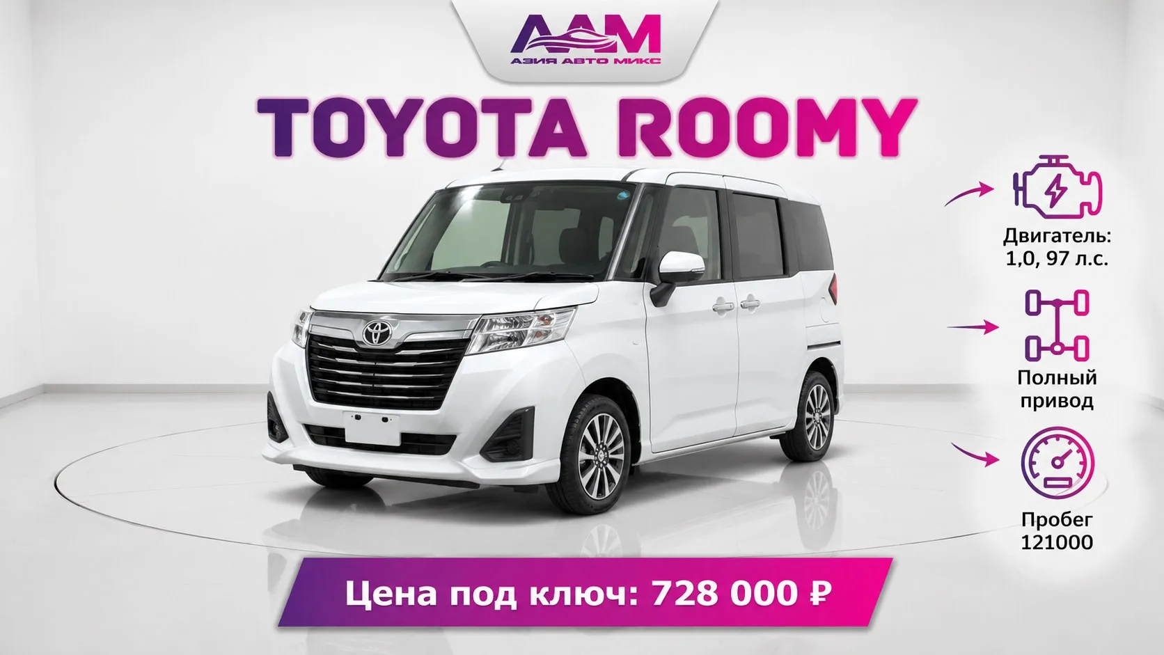 ⚡️ Подобрали и приобрели Toyota Roomy для Вадима из города Верхняя Салда, Свердловская ...