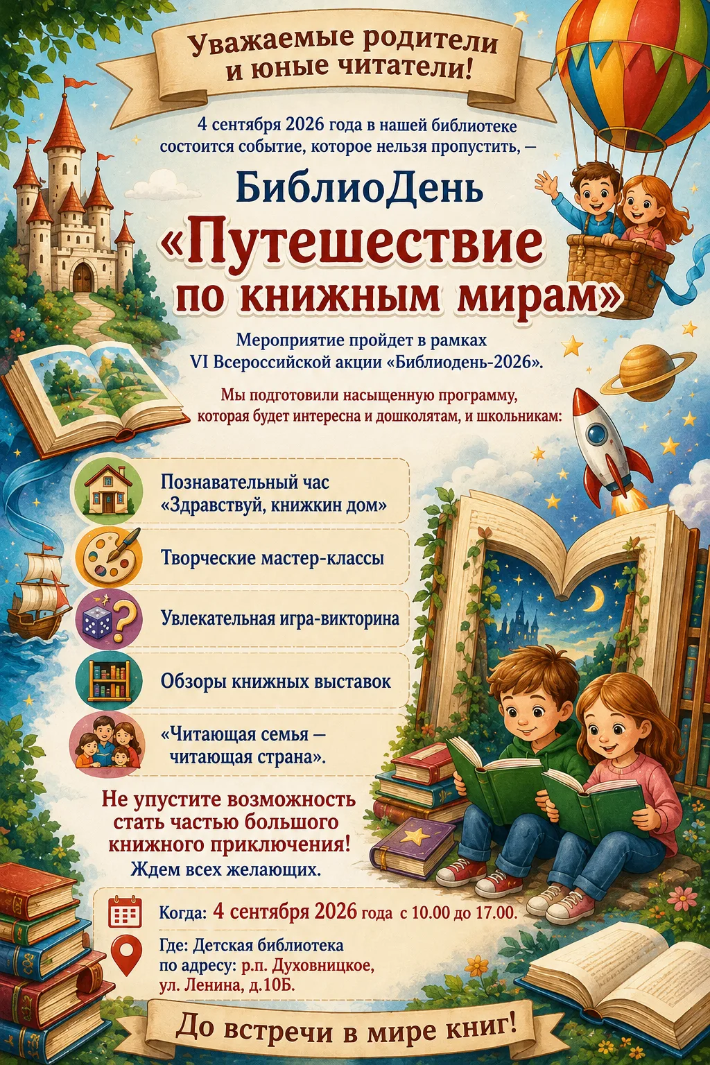 Уважаемые родители и юные читатели!