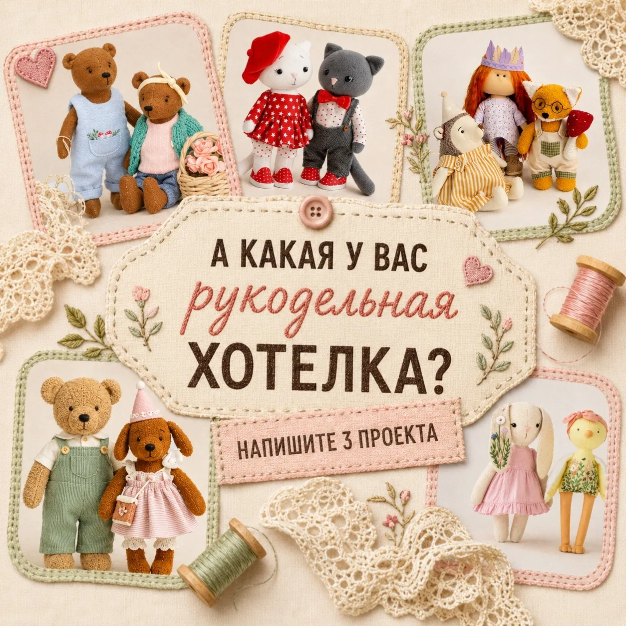 Выкройки и МК кукол, игрушек, текстиля.