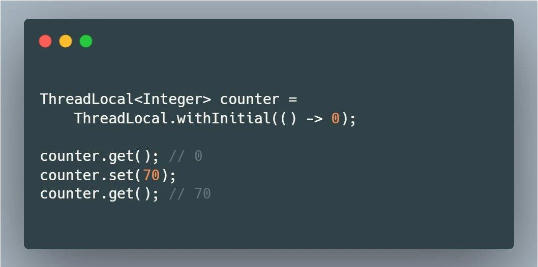 Полезный Java-трюк: ThreadLocal.withInitial()

Если нужно, чтобы каждый поток имел собственное значе