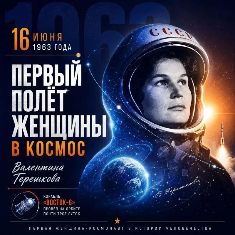 16 июня 1963 года на космодроме Байконур кипит работа: идёт подготовка к запуску космич...