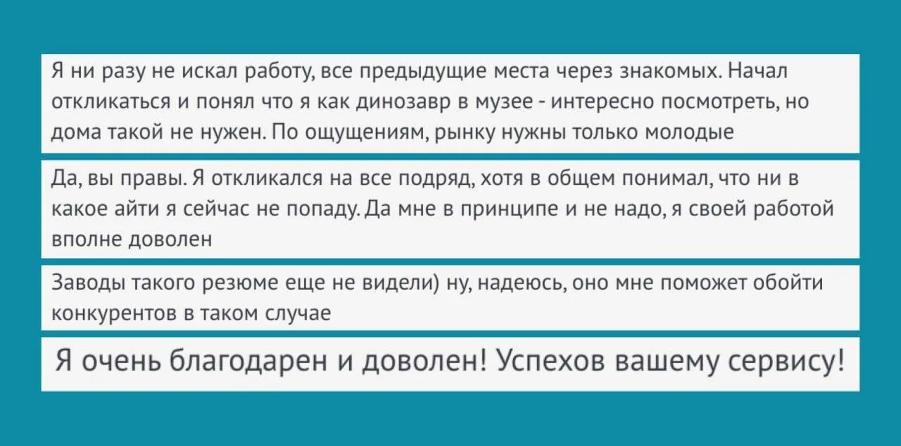 Мне 42, и мои отклики даже не открывают 

Воскресенье, а значит новый кейс. Как обычно пояснения по 