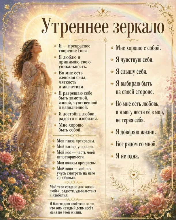 Выбери своё утреннее зеркало. 🪞