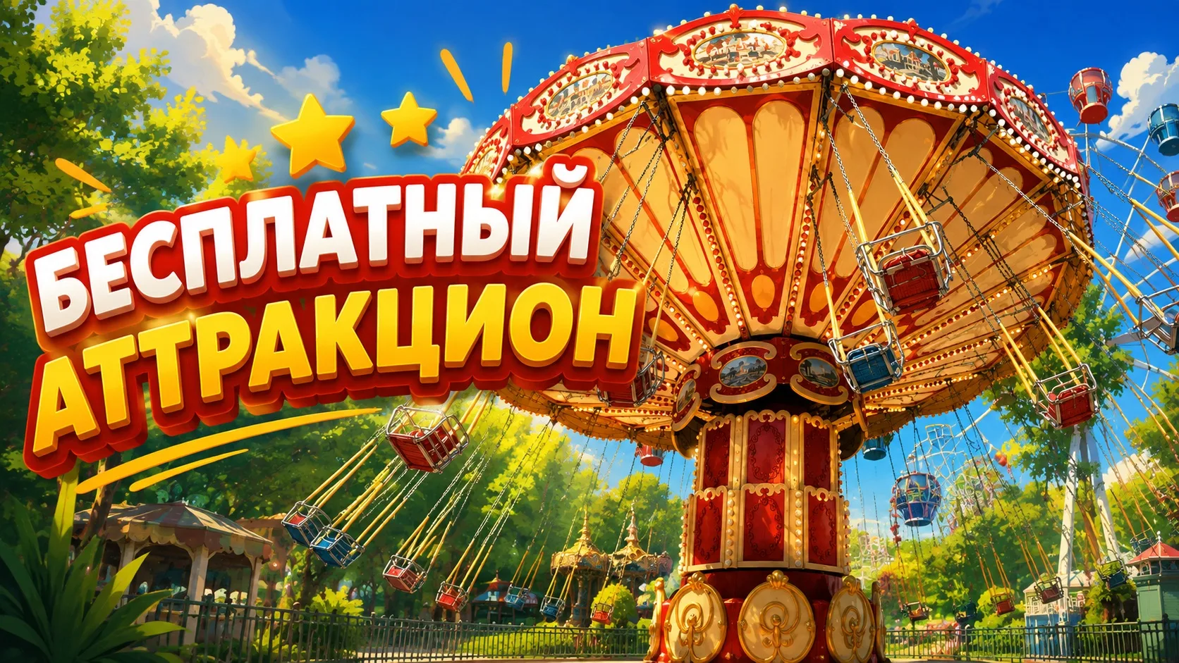 ✨2 ДНЯ БЕСПЛАТНЫХ катаний на аттракционе “ЦЕПОЧНАЯ КАРУСЕЛЬ”😍
