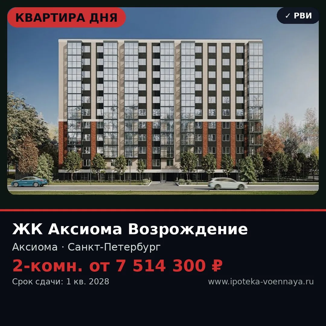 🏗 Квартира дня: «Аксиома Возрождение» (Санкт-Петербург)