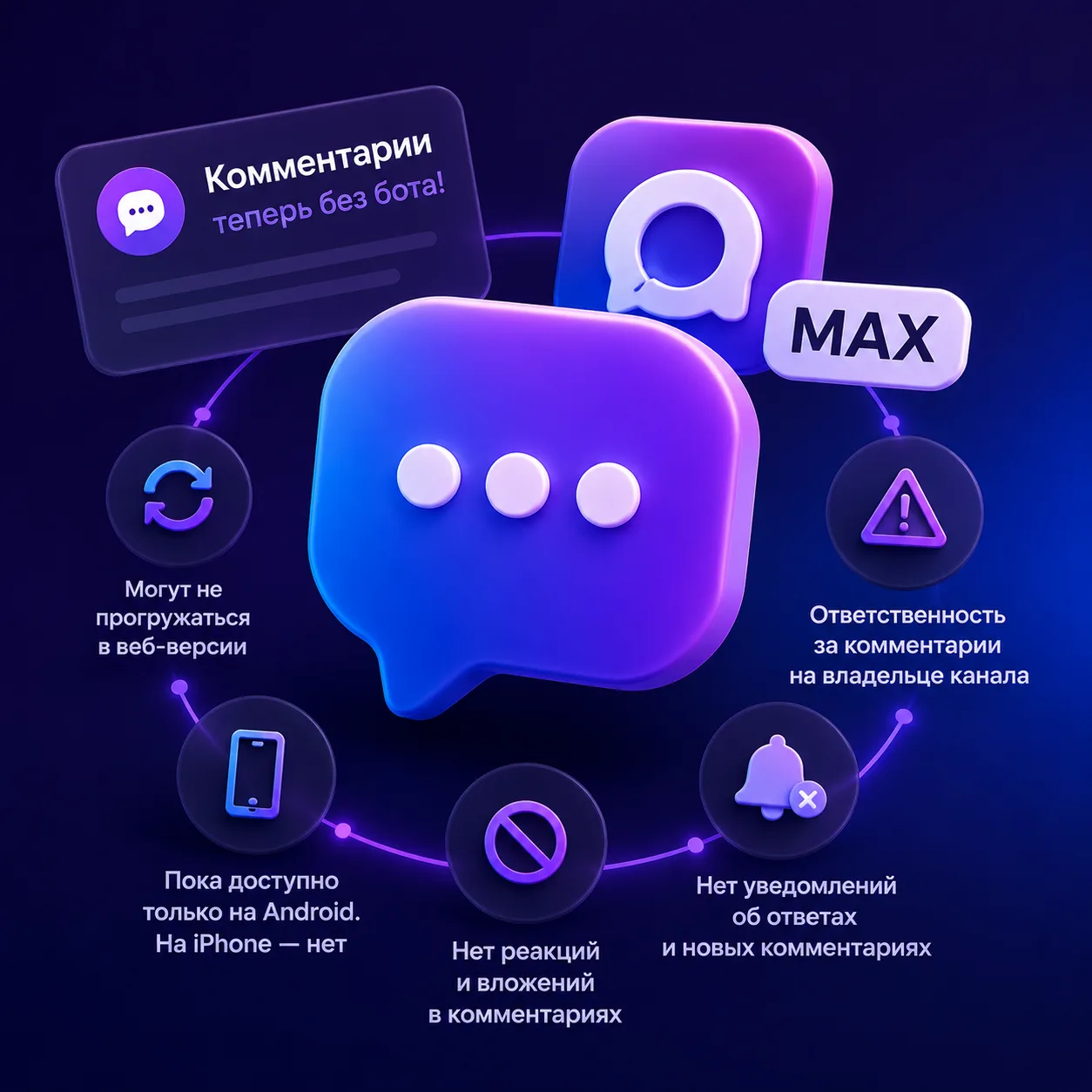 🚀 Обновления в МАКС: комментарии уже без ботов!