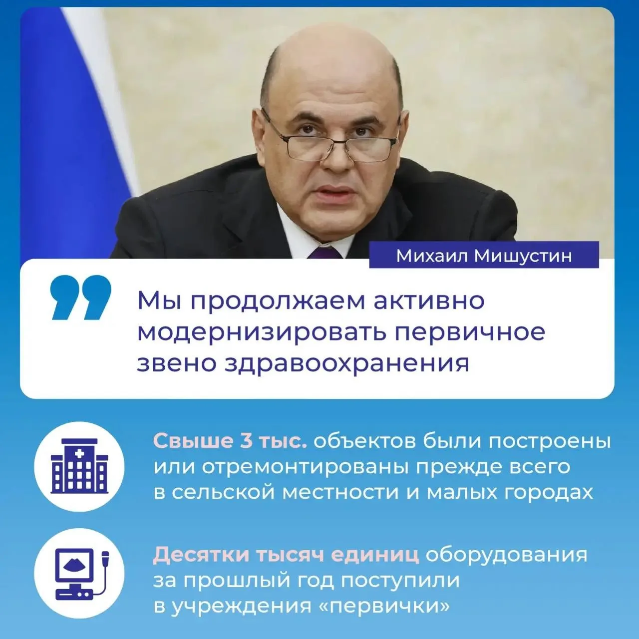 🇷🇺 Правительство России продолжает активно модернизировать первичное звено здравоохра...
