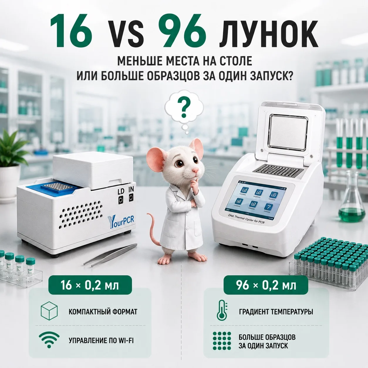 📌 Для небольших серий не всегда нужен 96 луночный прибор. Но когда образцов становится...