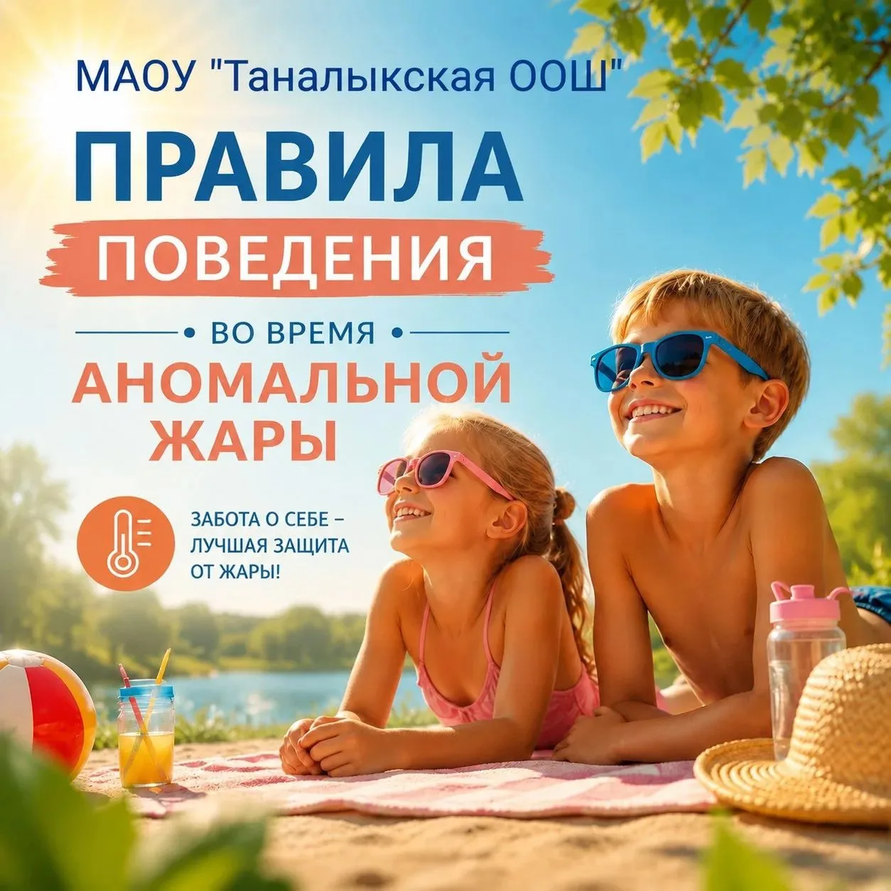 💥ПРАВИЛА ПОВЕДЕНИЯ ВО ВРЕМЯ ЖАРКОЙ ПОГОДЫ💥