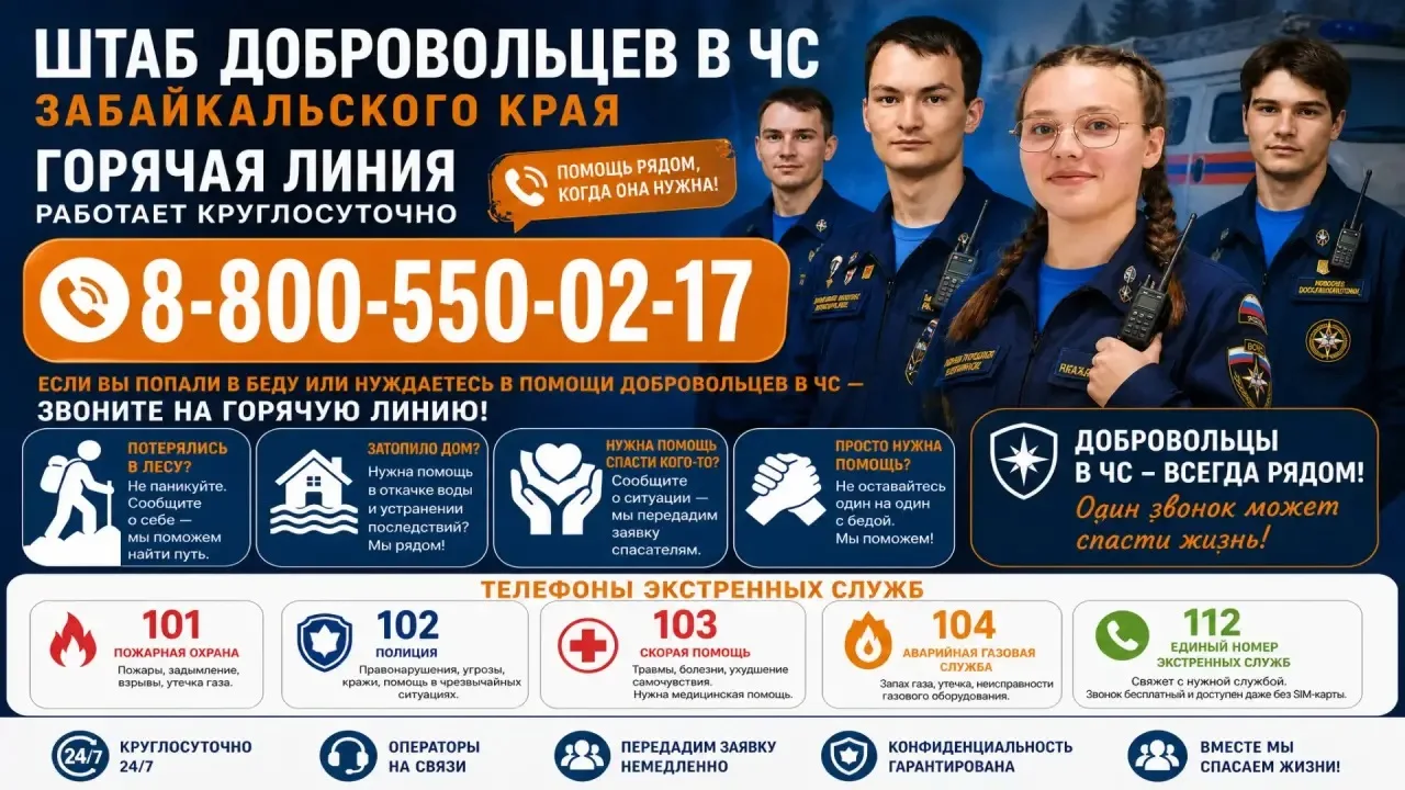 ⚡️Буквально пару минут назад в Забайкалье в режиме 24/7 была запущена горячая линия