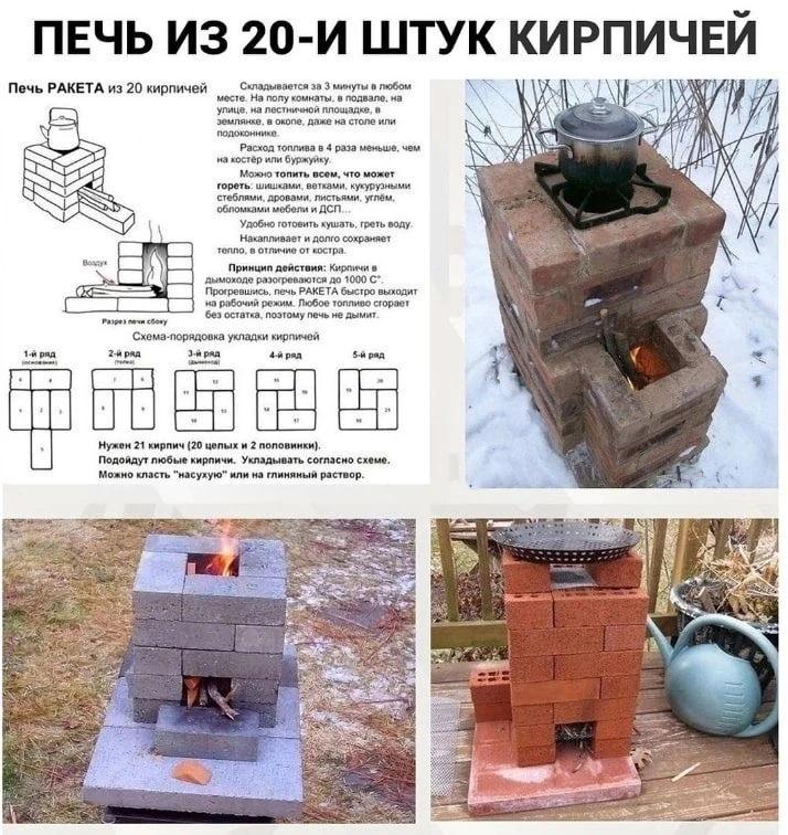 Печь из 20-и кирпичей 🔥 

Простая печь, справится даже новичок!

Дачные Лайфхаки | Второй канал