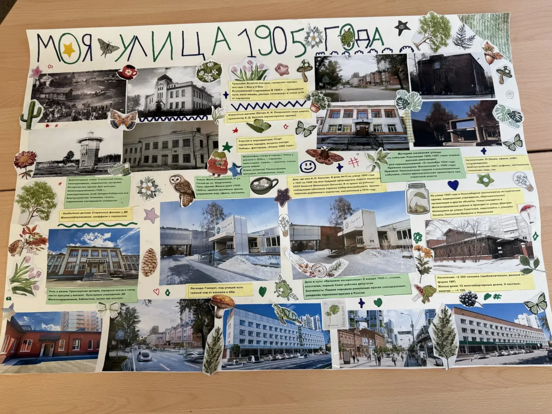🕵Исследуем улицу 1905 года! 🏙️  Команда «Лидеры в девятке» провела краеведческое исследование нашей 