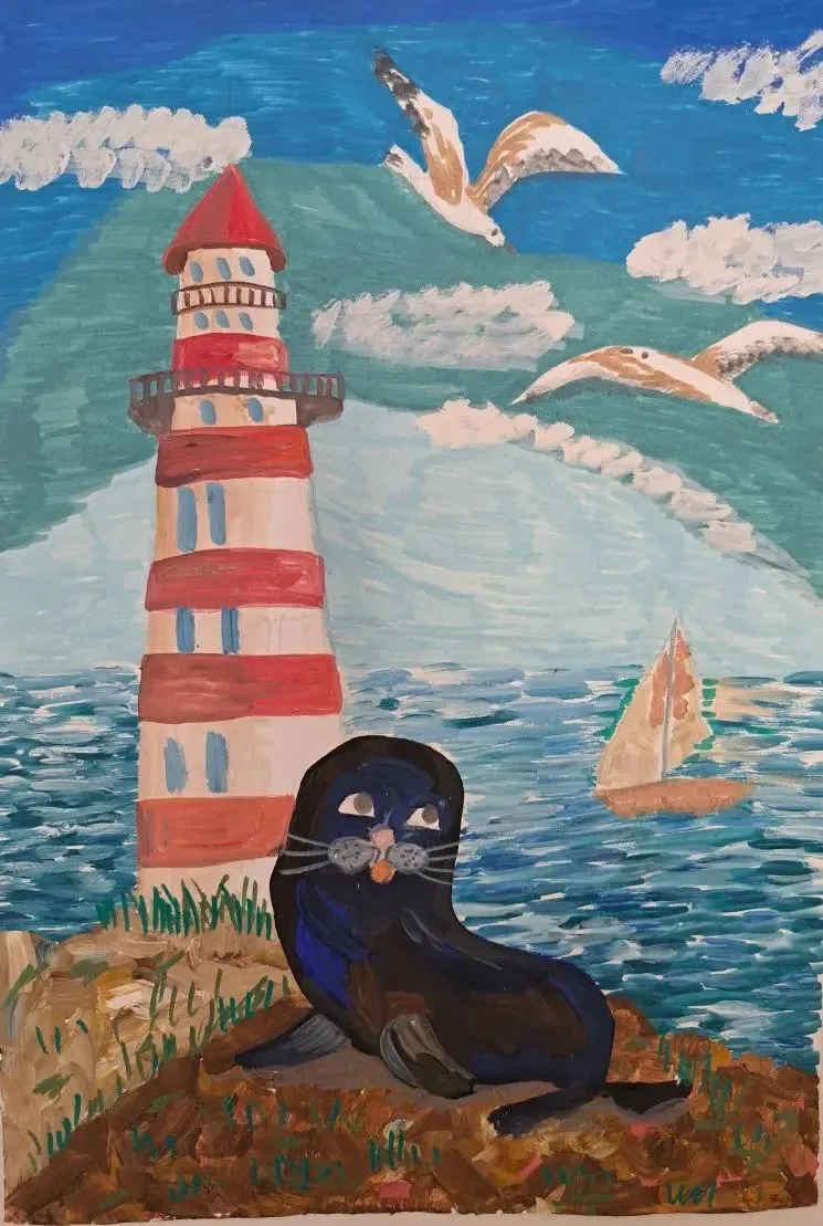 Прикащева Ирина   9 лет . Морской котик . ДШИ им. А. К. Ледова .
