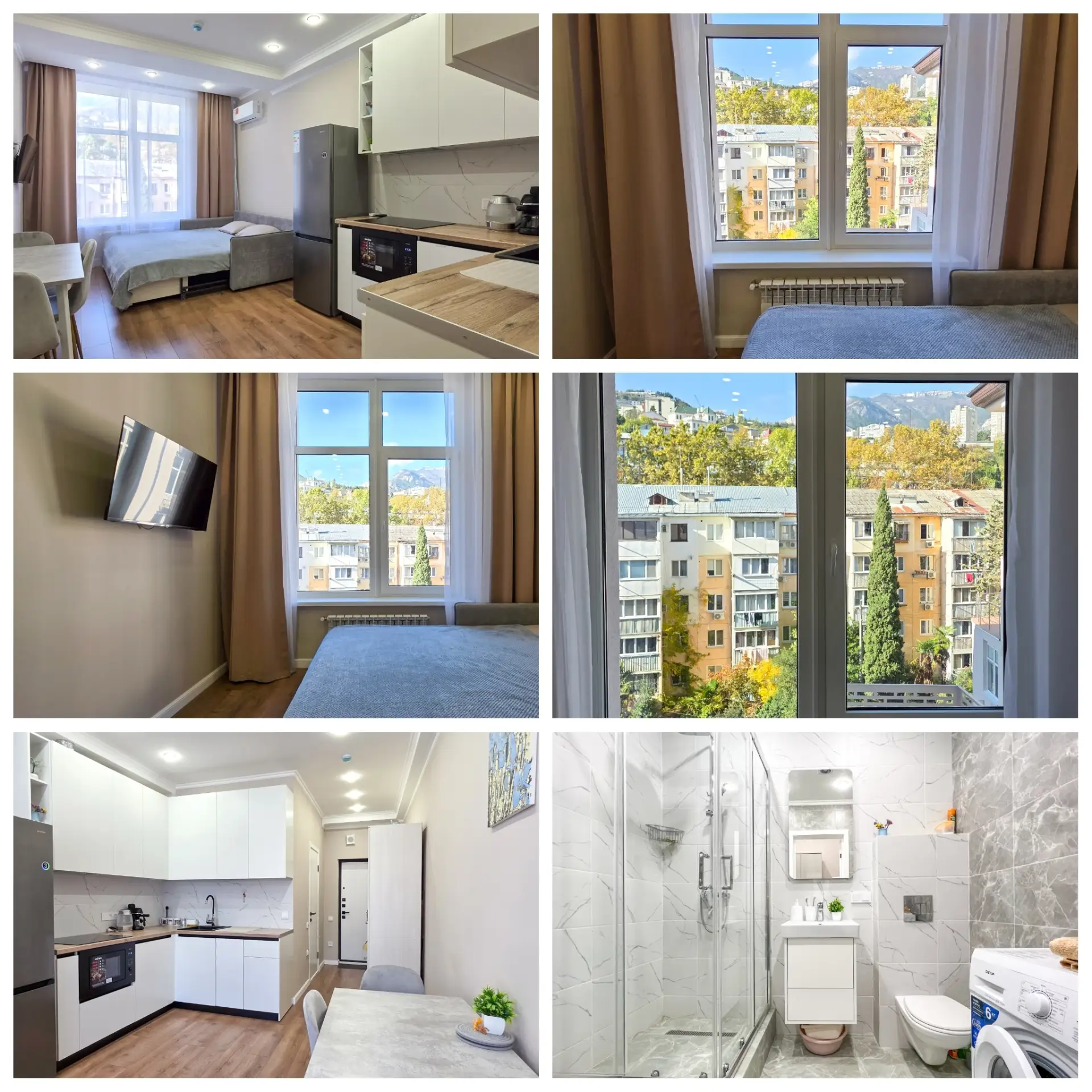 #ЯЛТА ул.Киевская, д.44  🏡 Сдается посуточно квартира-студия в Ялте, в ровном месте, без подъемов и 