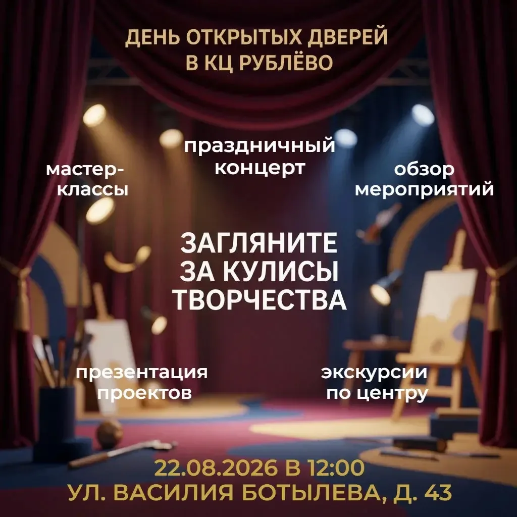 День открытых дверей в КЦ «Рублёво»: загляните за кулисы творчества