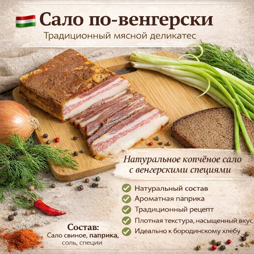 Венгерское сало 🔥 В наличии в «Деликатеске»!