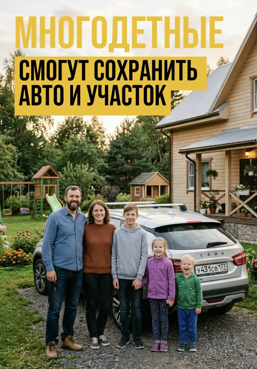 🚘 🌳 Многодетным семьям стало проще сохранить автомобиль и земельный участок при банкр...