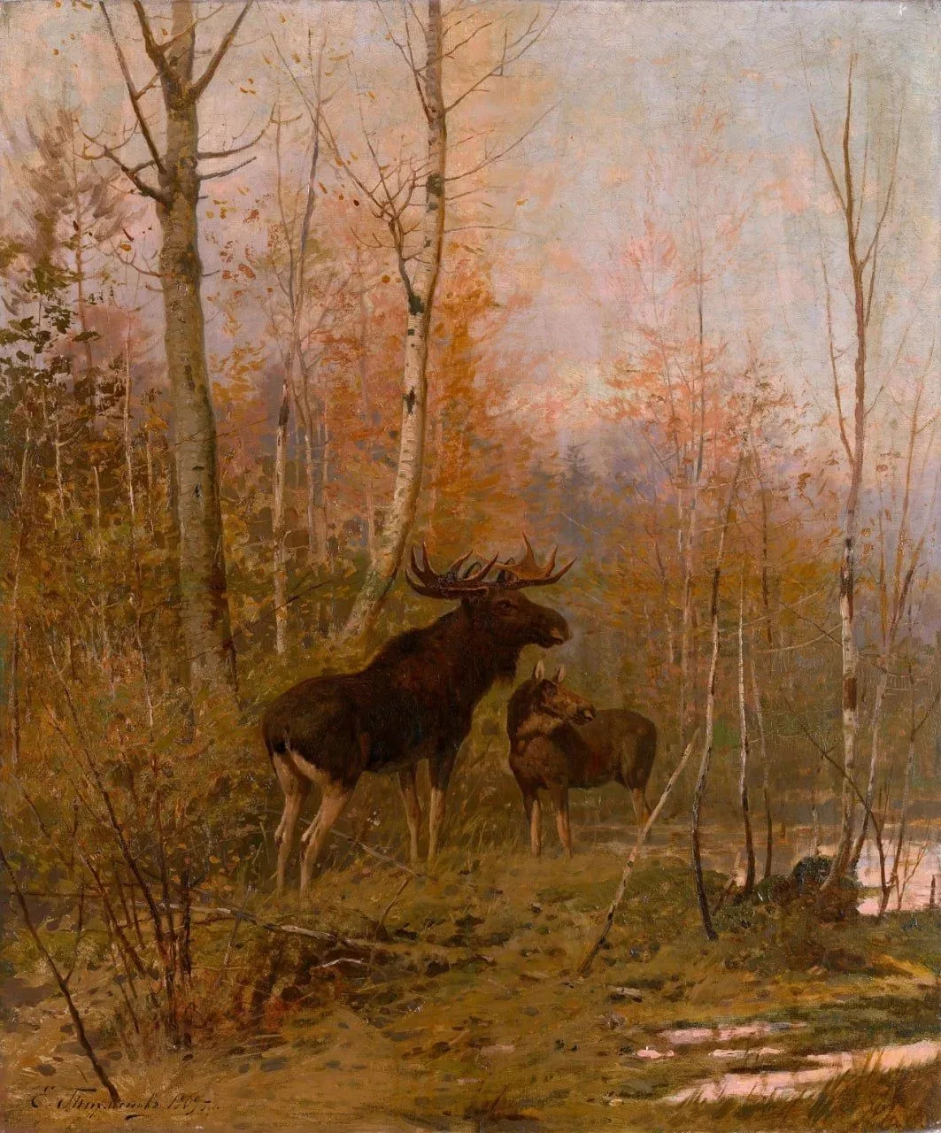 «Лоси в лесу»,1909.