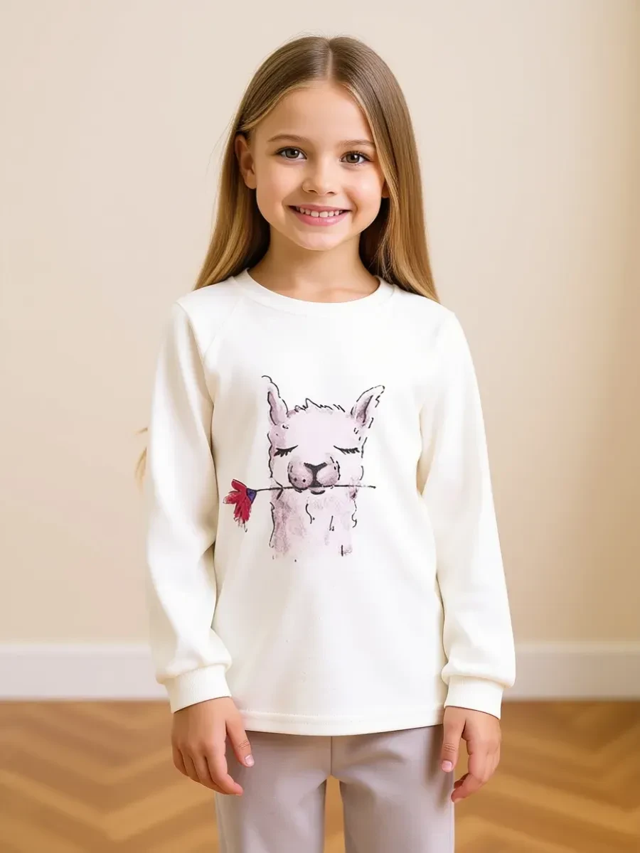 ⚡️ Пижама для девочки со штанами хлопок, KOGANKIDS