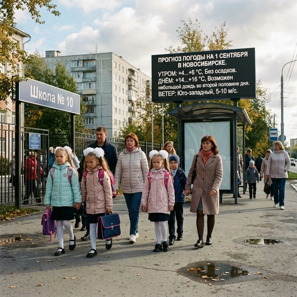 Прогноз погоды на 1 сентября в Новосибирске
